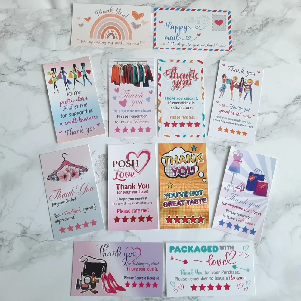 ♥️ 5x25 / 50 Thank you Cards